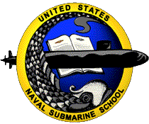 The logo of Naval Submarine School
